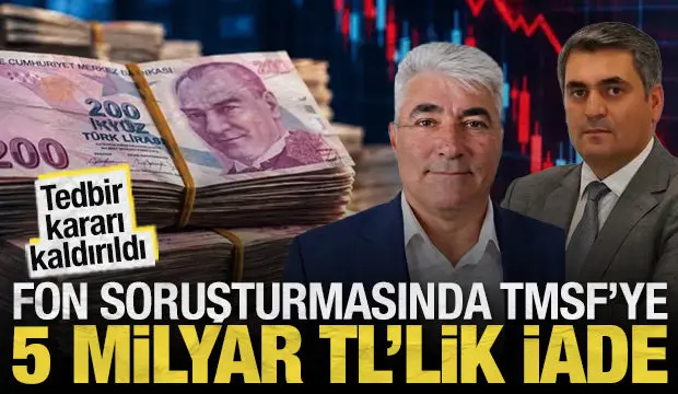 Fon soruşturmasında TMSF’ye 5 milyar TL’lik gönüllü iade: Tedbir kaldırıldı